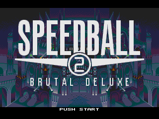 Speedball 2 title screen for Sega Mega Drive